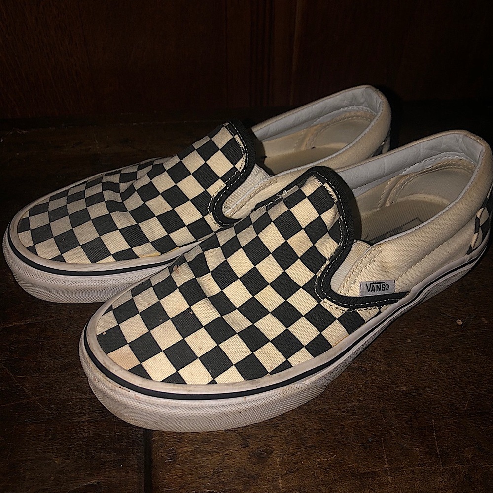 B&W Checkered Vans
